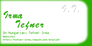 irma tefner business card